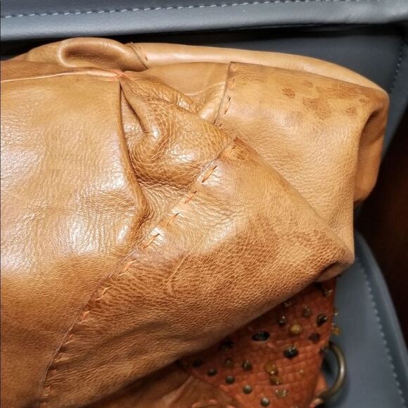 Rare Henry Beguelin Cognac Beaded Handbag - Picture 4 of 15